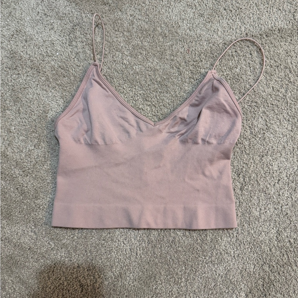 Blush V-Neck Cropped Tank